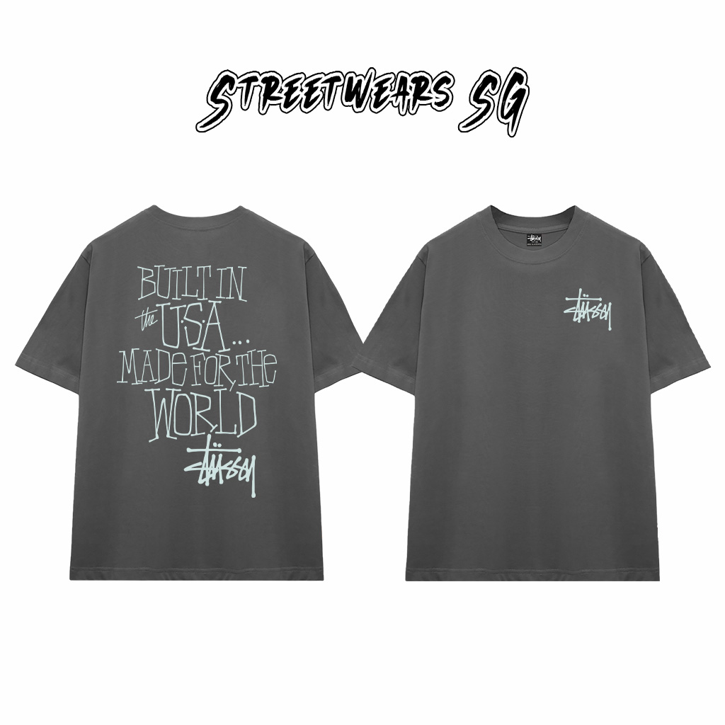 Áo Thun Stussy Built In USA Made For The World Cotton Cao Cấp Form Rộng Unisex Streetwears SG – STU061