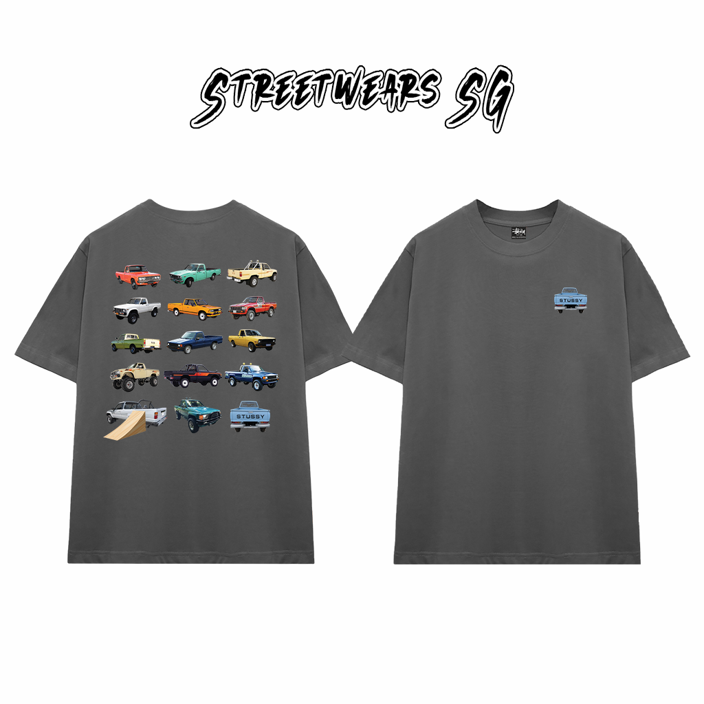 Áo Thun Stussy Stubby Trucks Graphic Cotton Cao Cấp Form Rộng Unisex Streetwears SG – STU070
