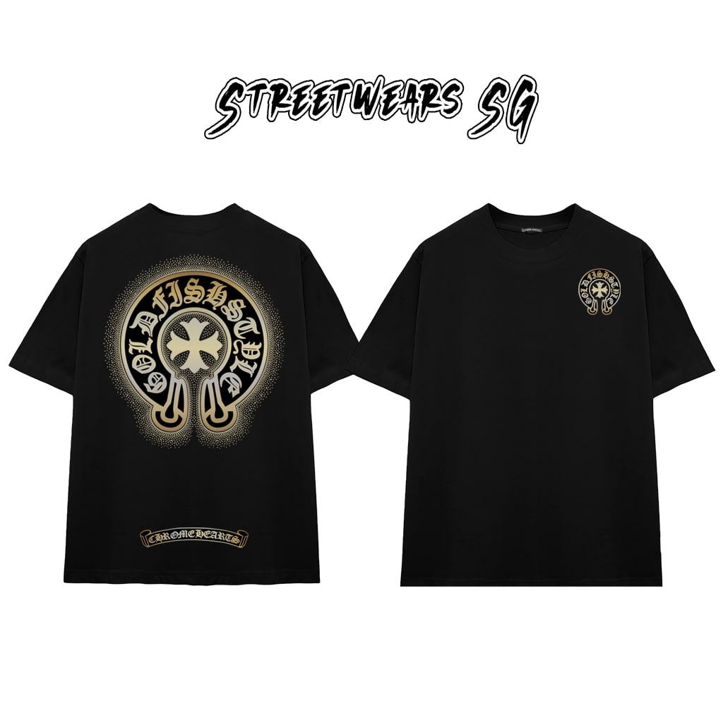 Áo Thun Chrome Goldfish Style Horseshoe Graphics Cotton Cao Cấp Form Rộng Unisex - Streetwears SG - CH61