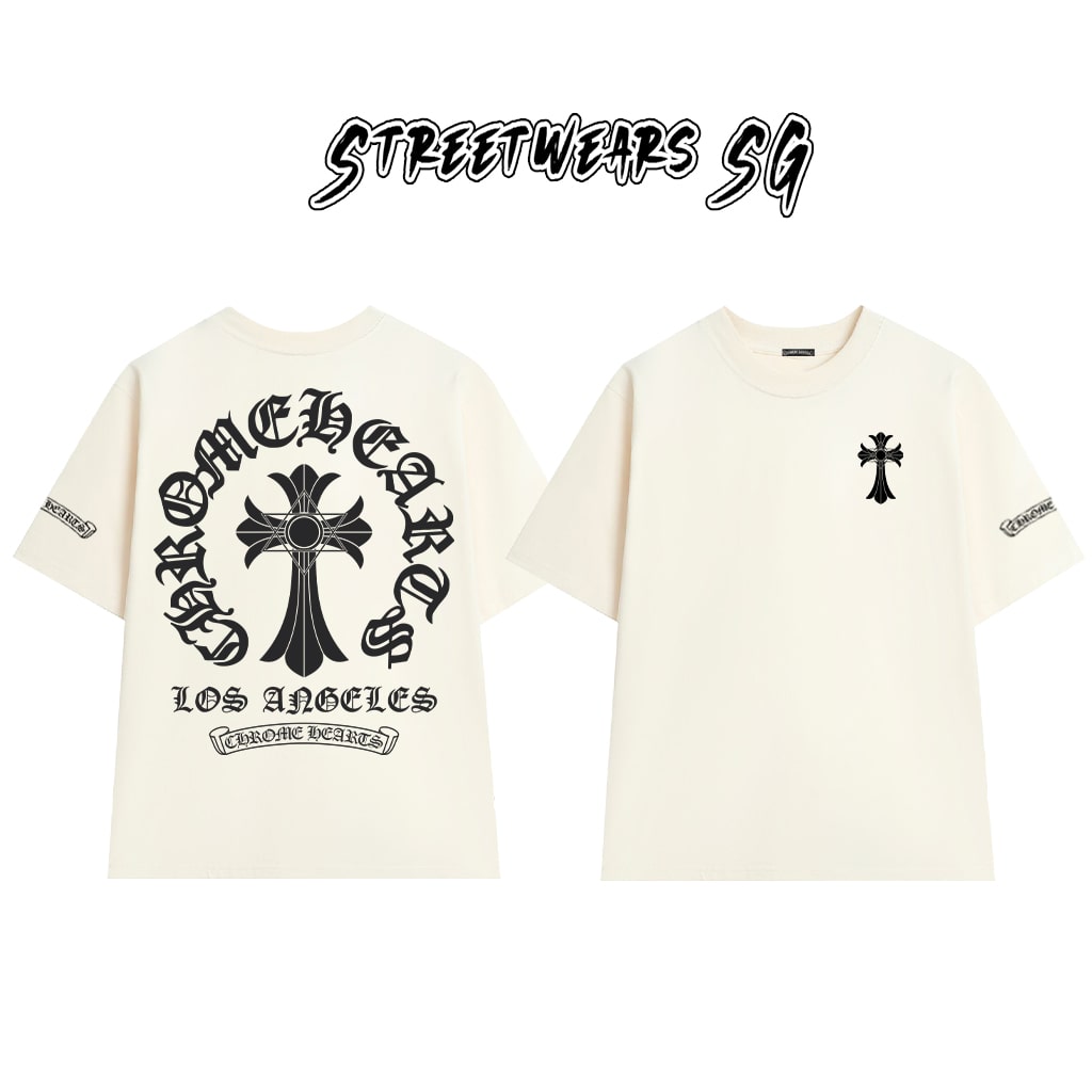 Áo Thun Chrome Cross Los Angeles Graphics Cotton Cao Cấp Form Rộng Unisex - Streetwears SG - CH60