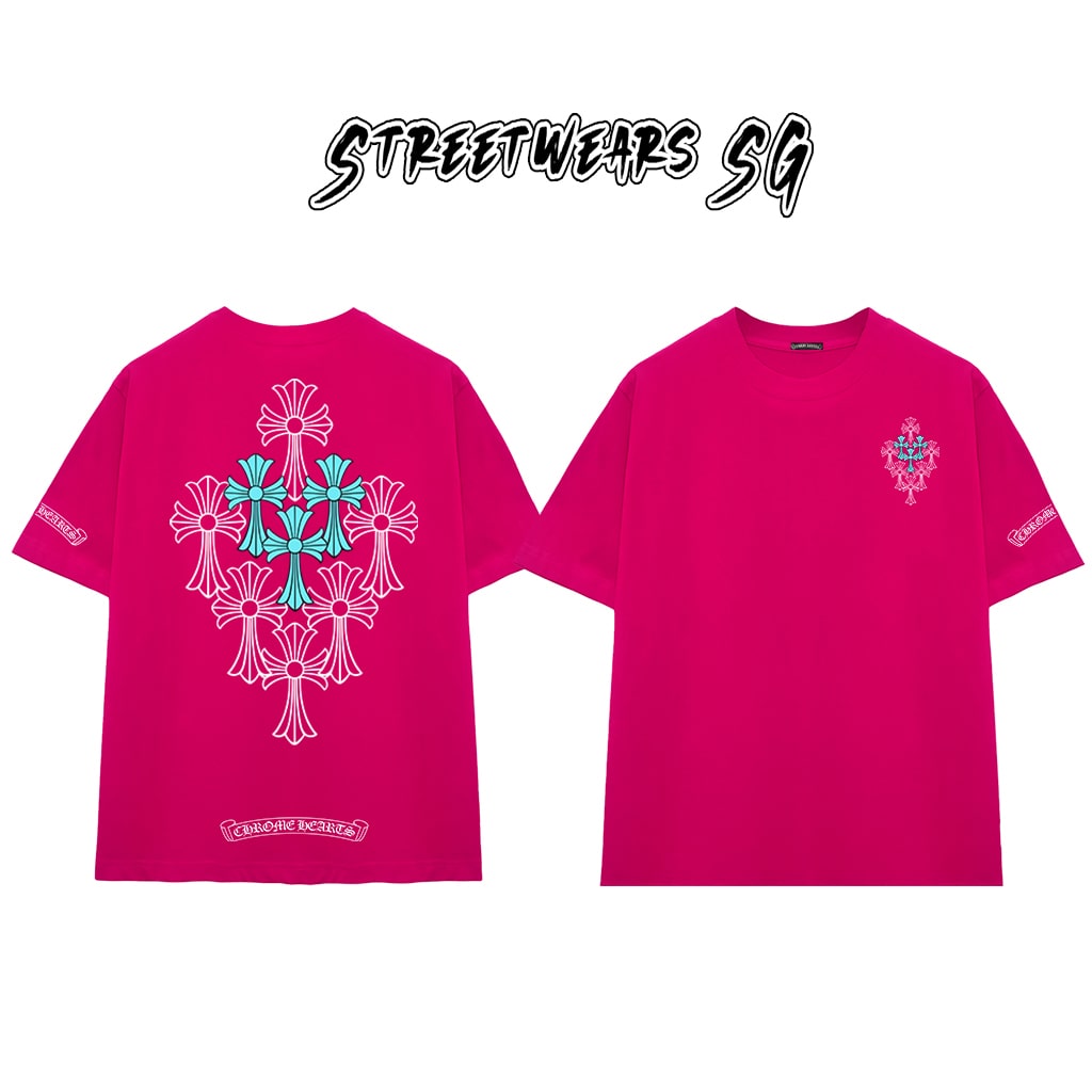 Áo Thun Chrome Snowflake Cross Scripts Cotton Cao Cấp Form Rộng Unisex - Streetwears SG - CH70