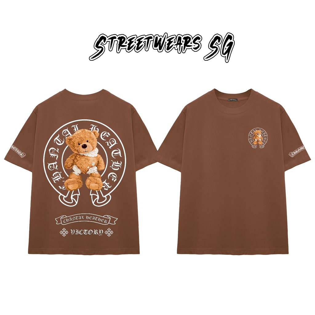 Áo Thun Chrome Chantal Leather Teddy Cotton Cao Cấp Form Rộng Unisex - Streetwears SG - CH100