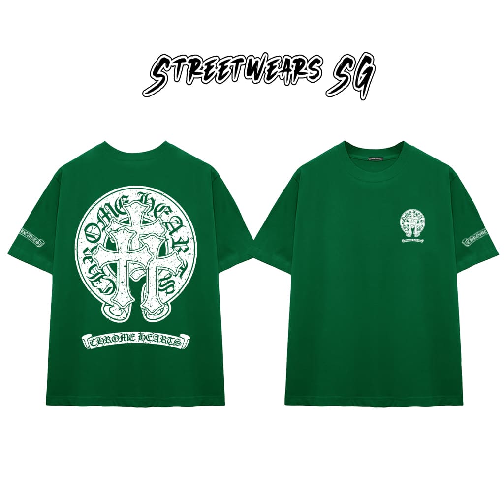 Áo Thun Chrome Medieval Cross Cotton Cao Cấp Form Rộng Unisex - Streetwears SG - CH101