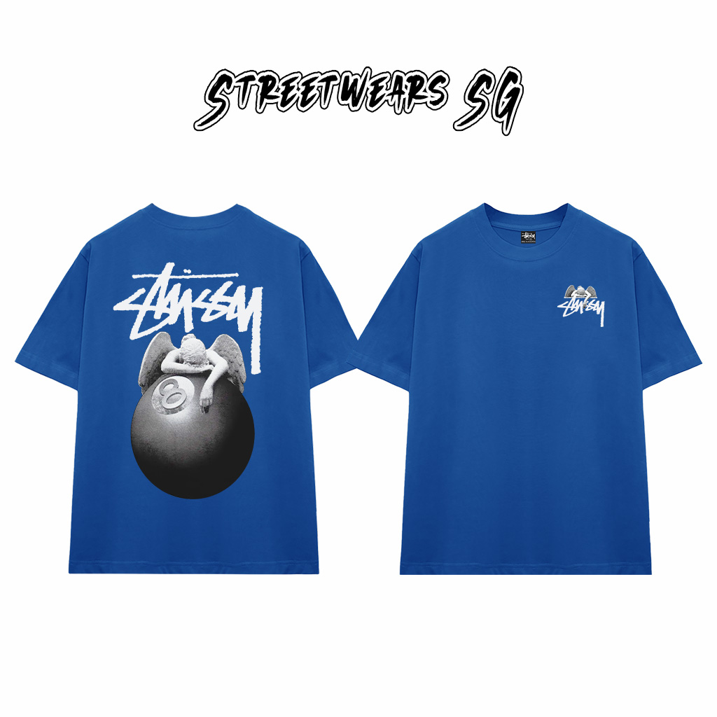 Áo Thun Stussy Angel 8 Ball Cotton Cao Cấp Form Rộng Unisex Streetwears SG – STU055