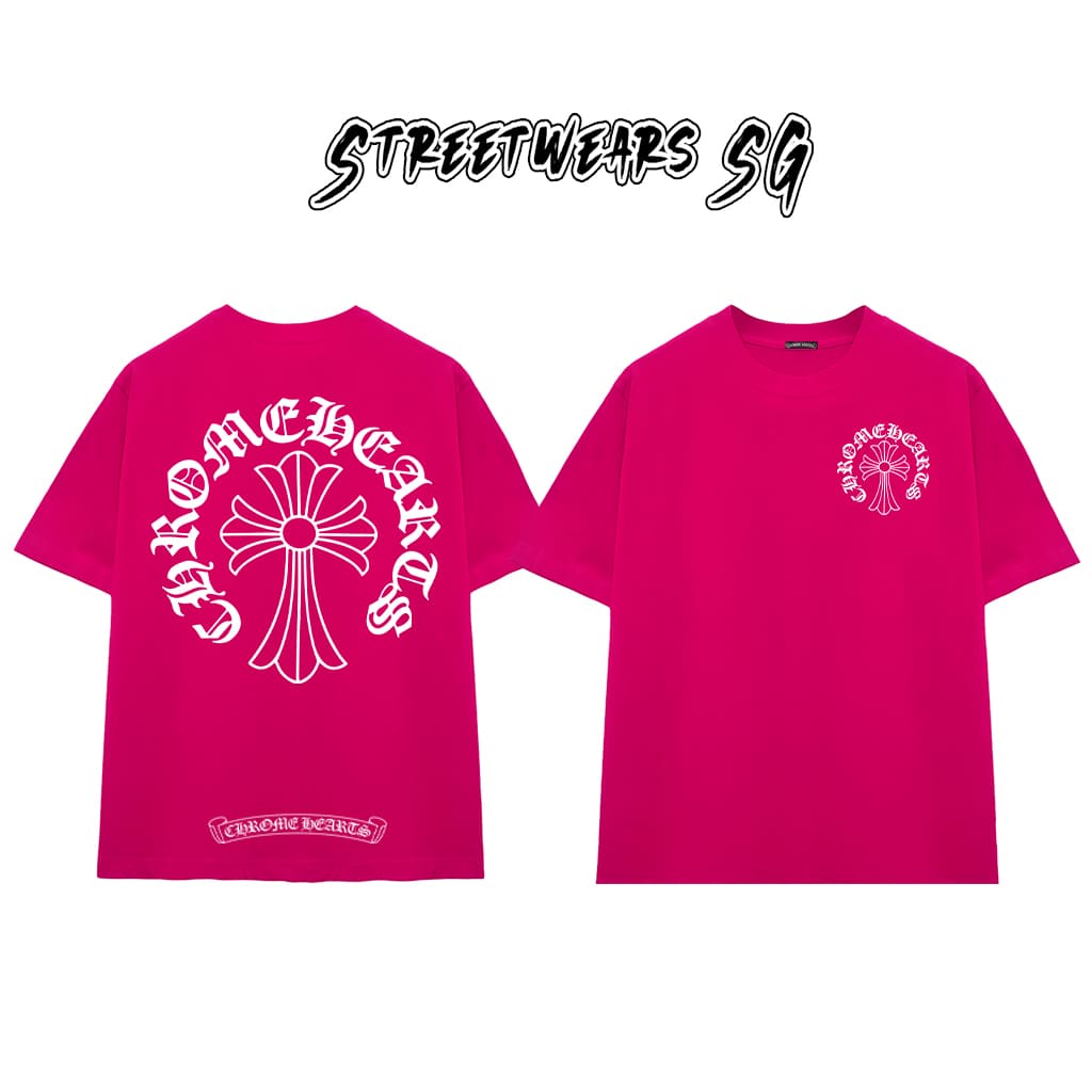 Áo Thun Chrome Heart Basic Big Cross Cotton Cao Cấp Form Rộng Unisex - Streetwears SG - CH38