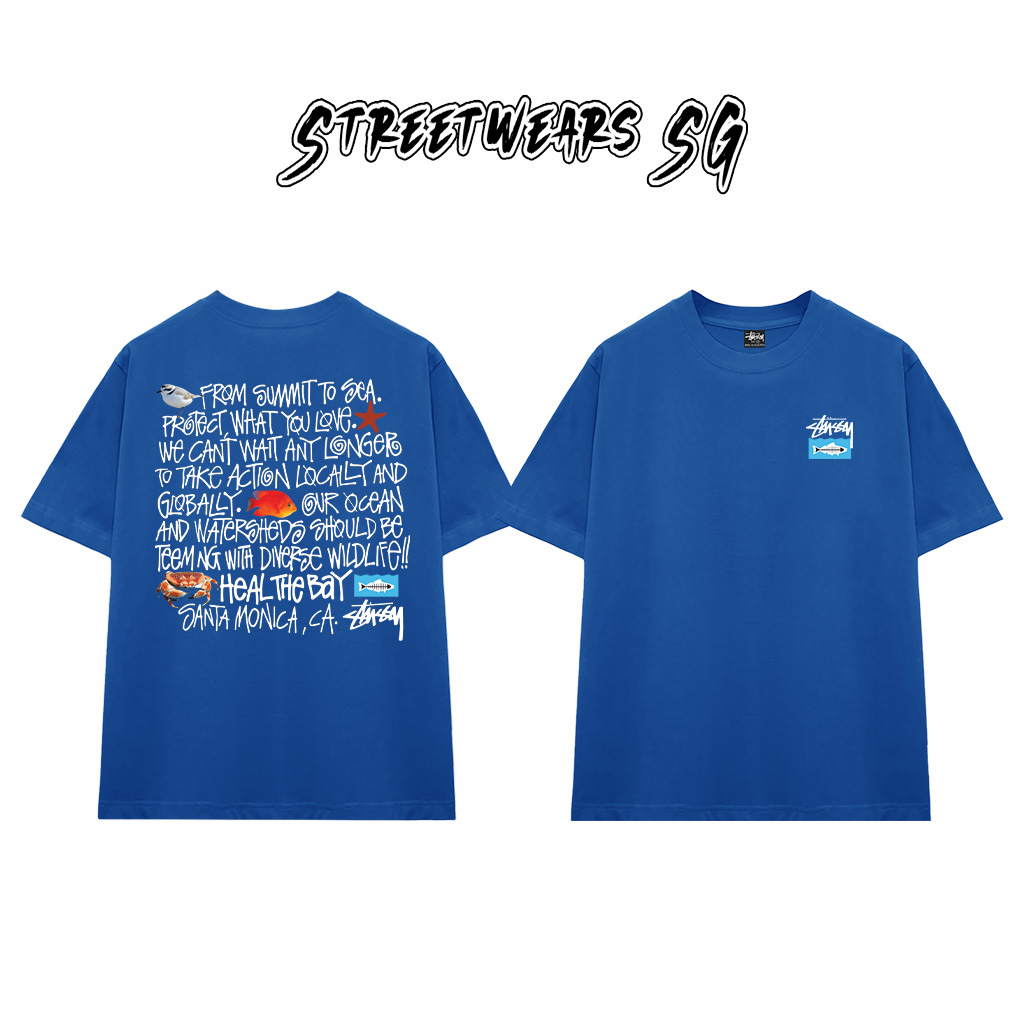 Áo Thun Stussy Heal The Bay Graphic Cotton Cao Cấp Form Rộng Unisex Streetwears SG – STU071