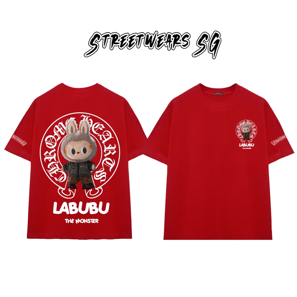 Áo Thun Chrome Heart Icon Labubu Street Style Cotton Cao Cấp Form Rộng Unisex - Streetwears SG - CH48