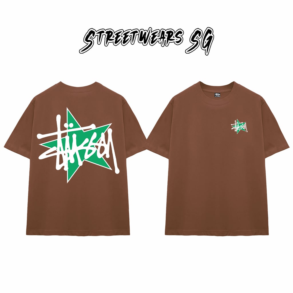 Áo Thun Stu Green Star Tee Cao Cấp Form Rộng - Streetwears SG - STU27