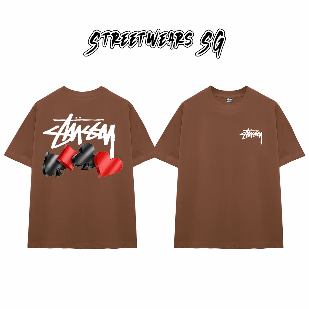 Áo Thun Stu Poker Cards Tee Cao Cấp Form Rộng - Streetwears SG - STU24