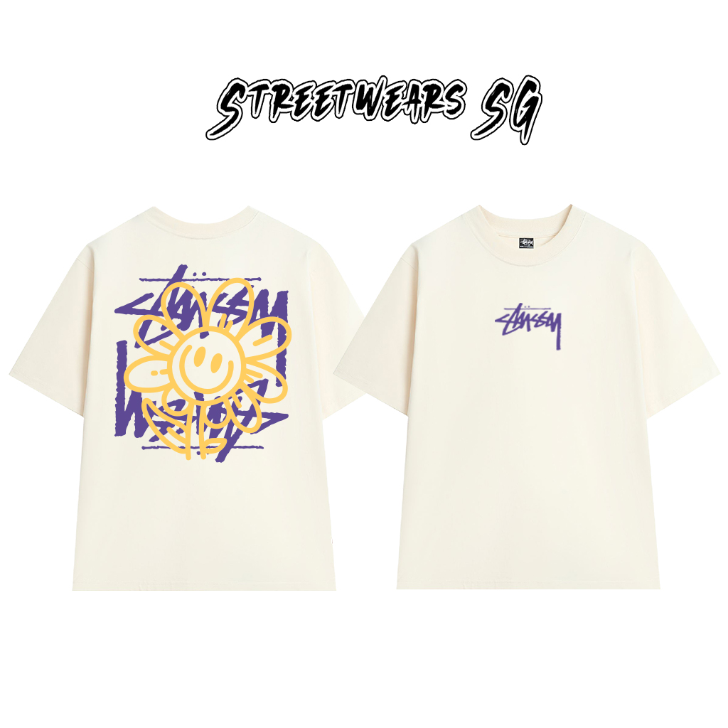 Áo thun Stu Happy Flower Cao Cấp Form Rộng - Streetwears SG - STU63