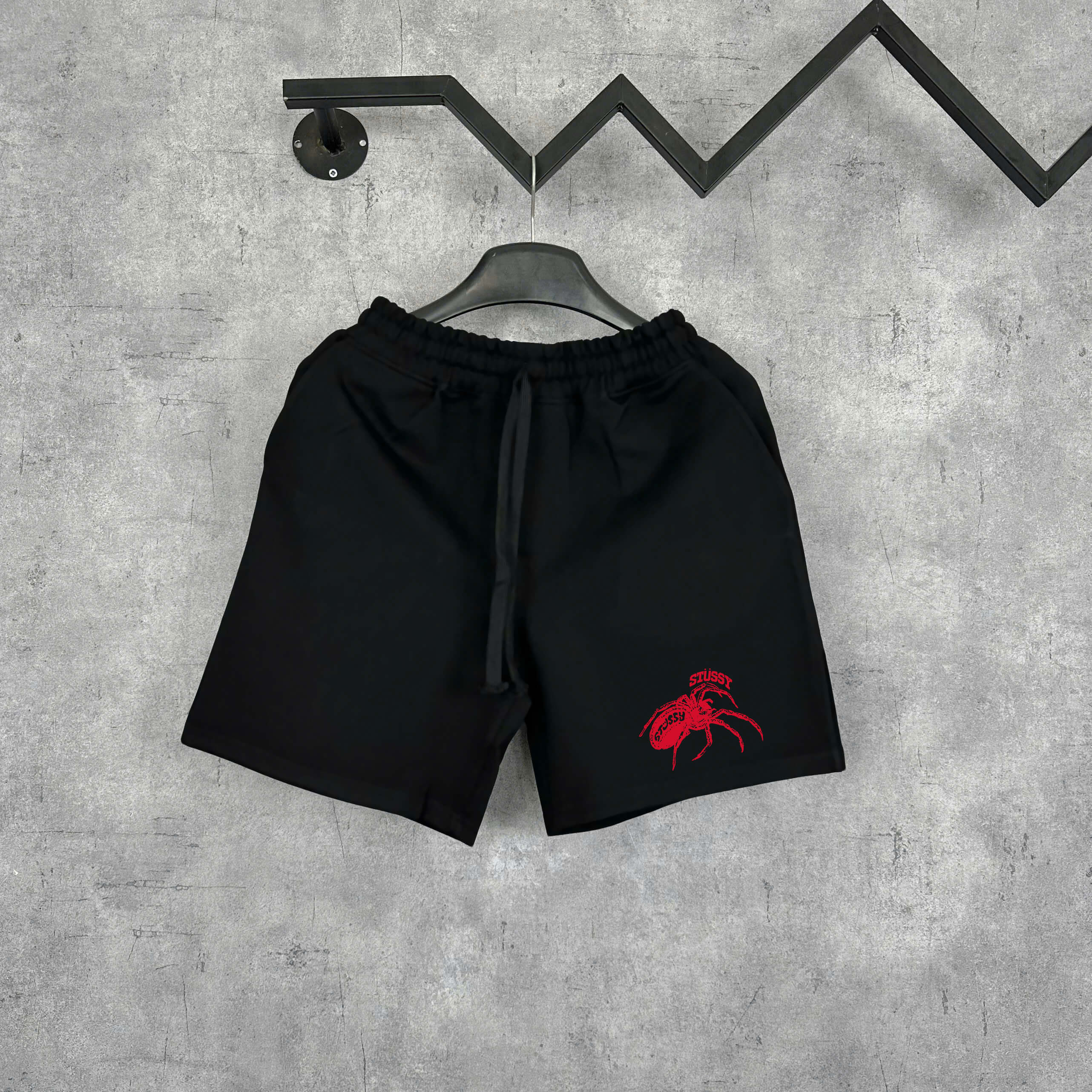 Quần Shorts Nỉ Stussy Red Spider Form Rộng – Streetwears SG