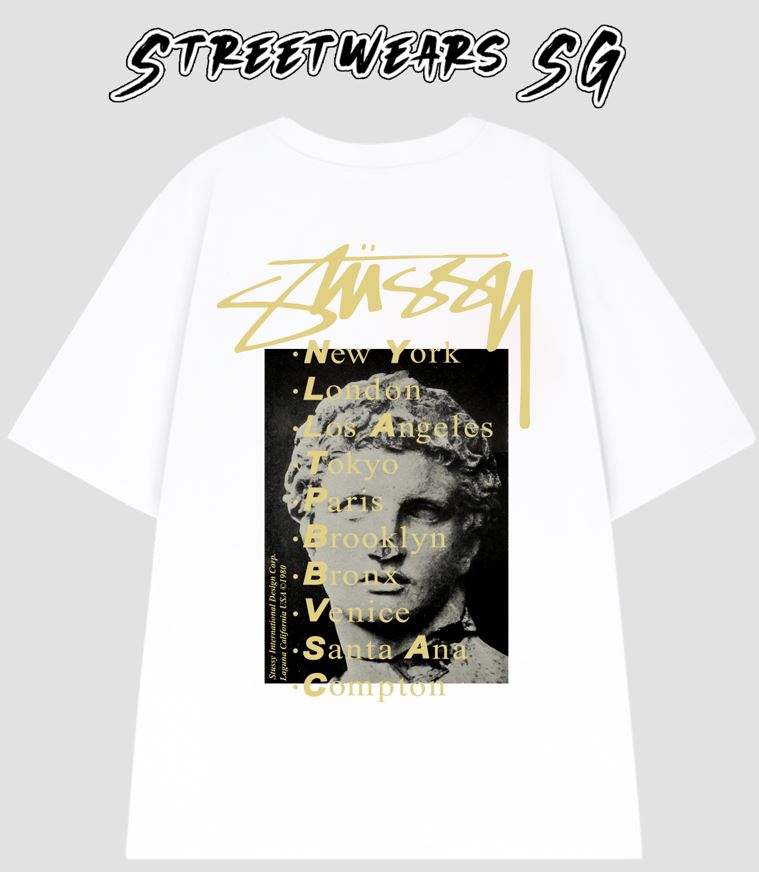 Áo thun Basic Stüssy Black Statue Pig Dyed Tee - Streetwears SG - STU-16