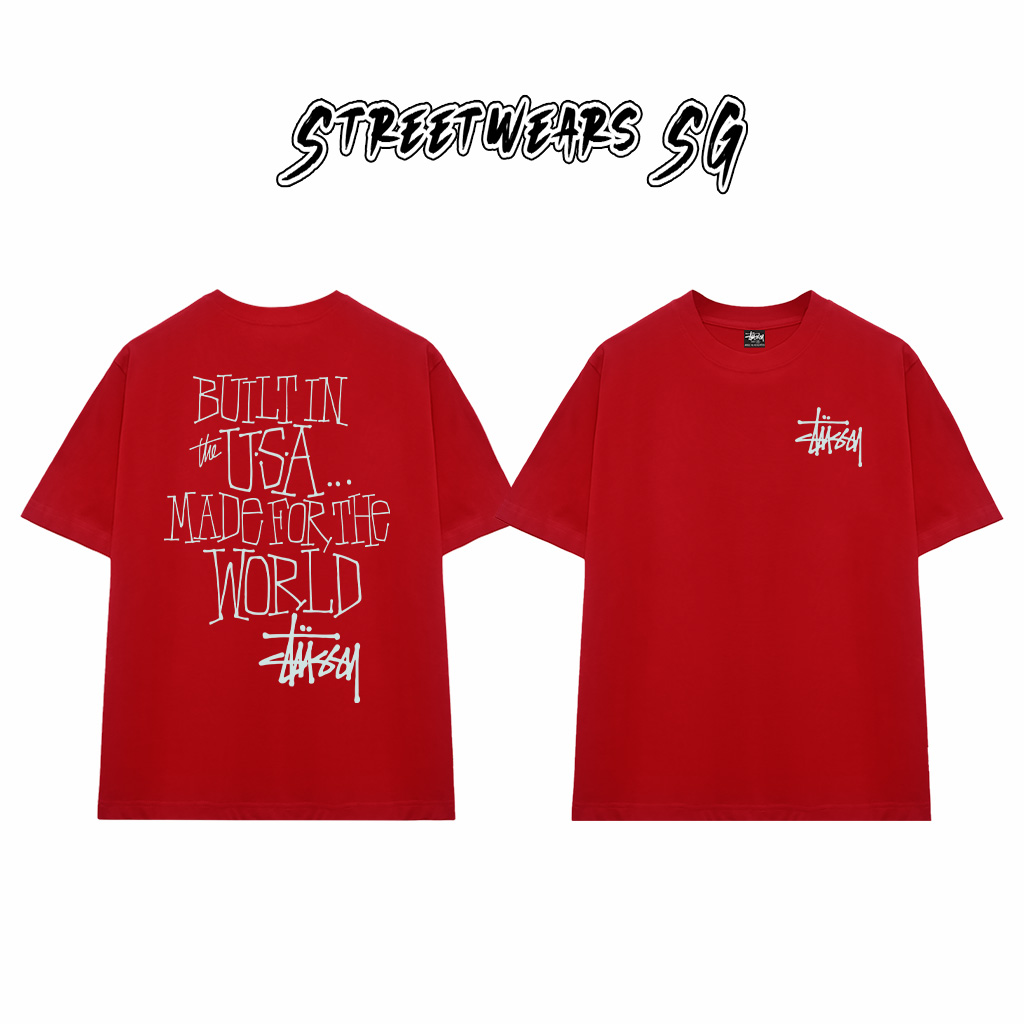 Áo Thun Stussy Built In USA Made For The World Cotton Cao Cấp Form Rộng Unisex Streetwears SG – STU061