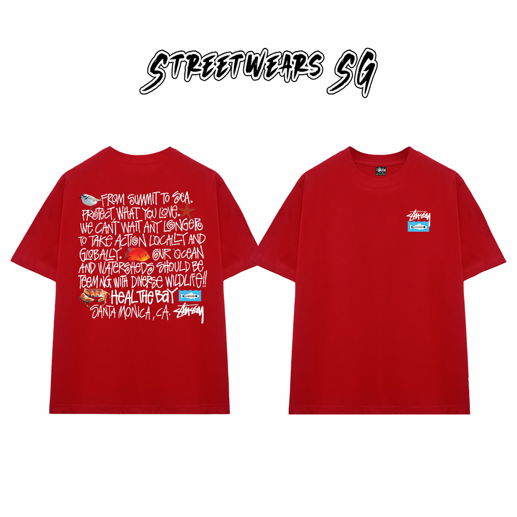 Áo Thun Stussy Heal The Bay Graphic Cotton Cao Cấp Form Rộng Unisex Streetwears SG – STU071