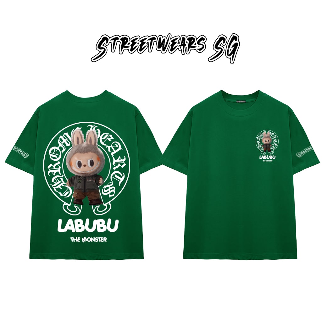 Áo Thun Chrome Heart Icon Labubu Street Style Cotton Cao Cấp Form Rộng Unisex - Streetwears SG - CH48