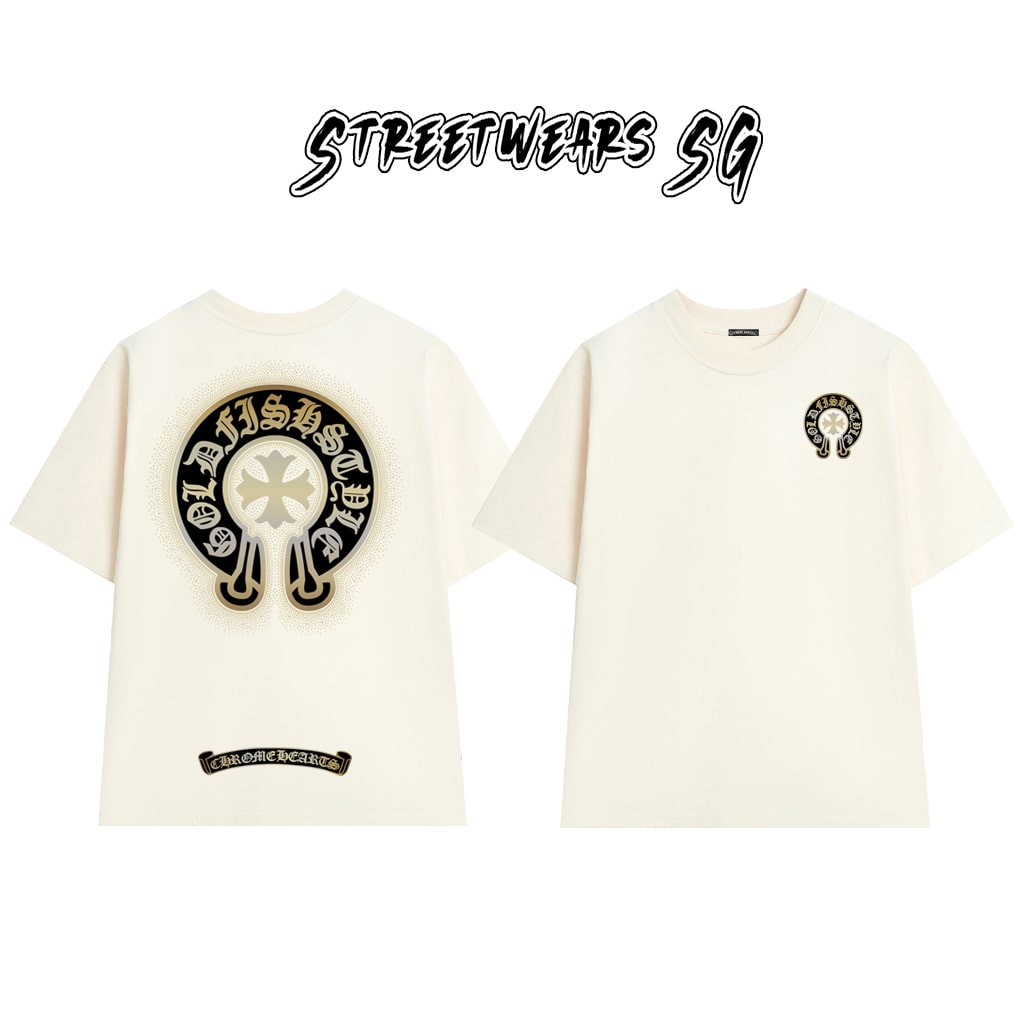 Áo Thun Chrome Goldfish Style Horseshoe Graphics Cotton Cao Cấp Form Rộng Unisex - Streetwears SG - CH61
