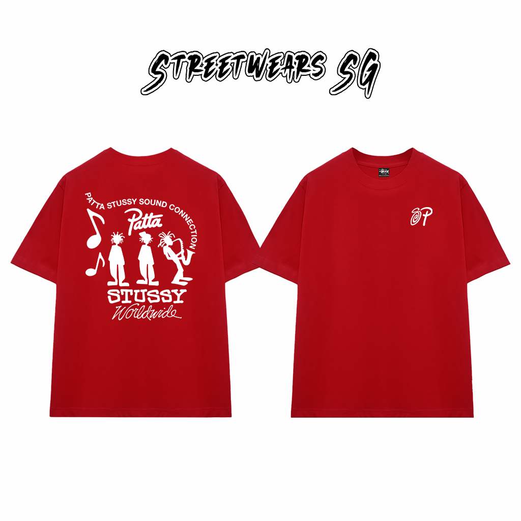 Áo Thun Stussy x Patta Sound Connection Cotton Cao Cấp Form Rộng Unisex Streetwears SG – STU017