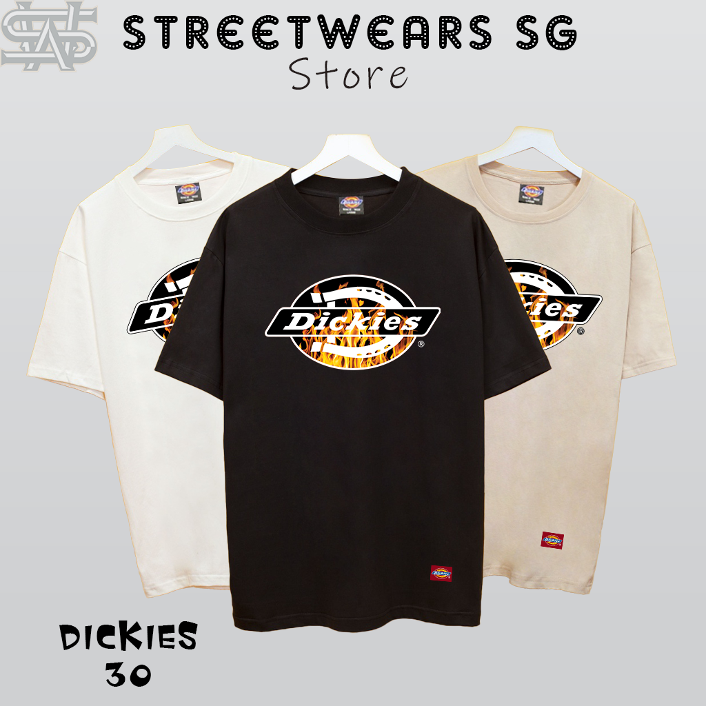 Áo thun Dickies Tròn Cháy Lửa Trong Print Short-Sleeve T-Shirt - DK-30