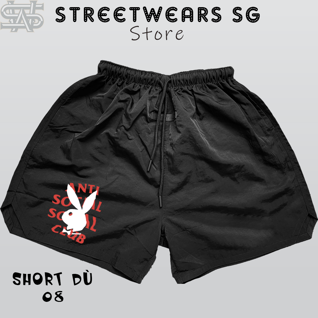 Quần Short Dù Nhăn ESSENTIALS 08 Thỏ Anti Social - SWSG Store