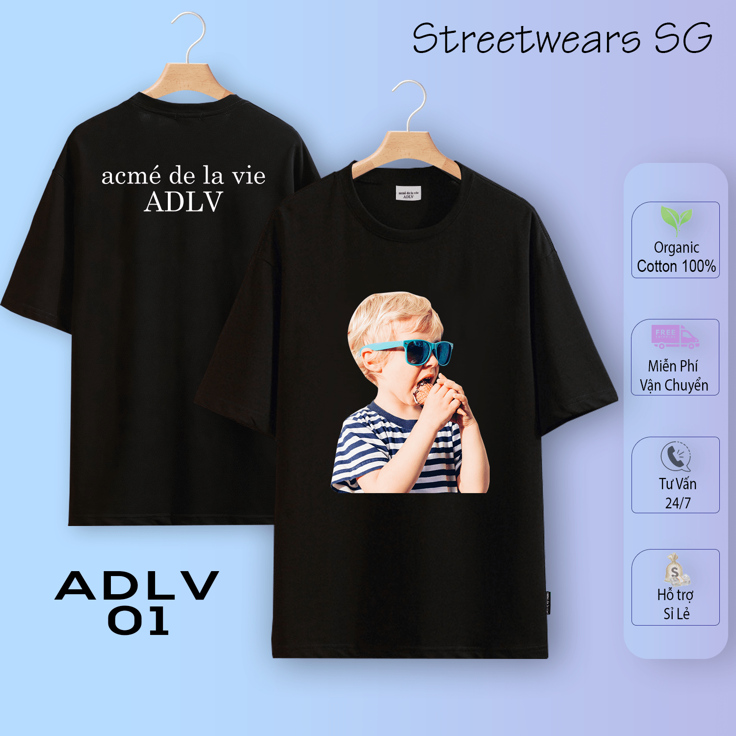 Áo thun ADLV 01 - Kính Xanh