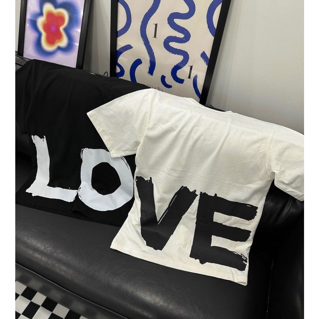 Áo thun form rộng chữ LOVE cho cặp đôi - Streetwears SG