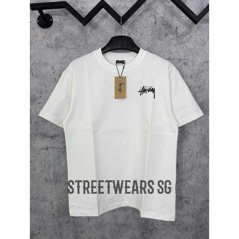 [Ảnh Thật] Áo thun Stussy nhện màu trắng cotton form rộng - Streetwears SG