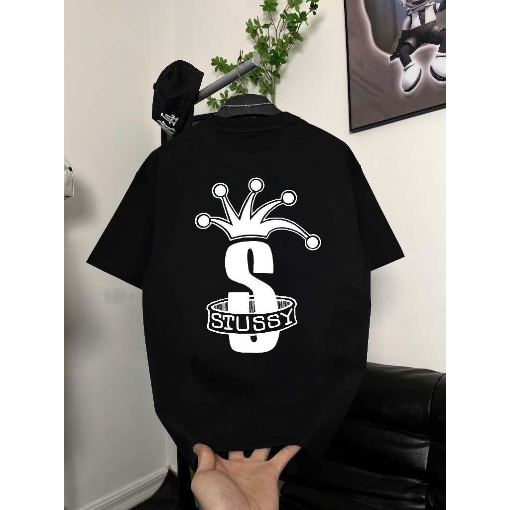 [Ảnh Thật] Áo Thun Stussy Crown Band cotton dày nam nữ - Streetwears SG
