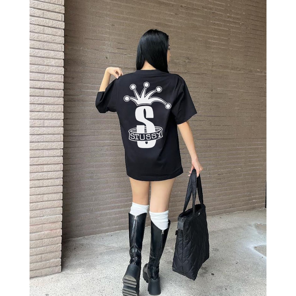 [Ảnh Thật] Áo Thun Stussy Crown Band cotton dày nam nữ - Streetwears SG