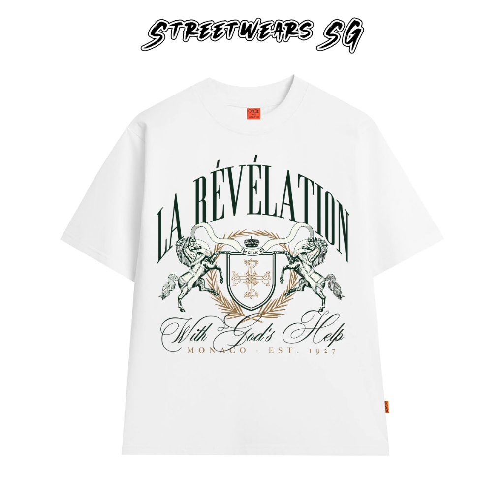 Áo Thun In Circle La Révélation Crest Monaco Cotton Cao Cấp Form Rộng - Streetwears SG