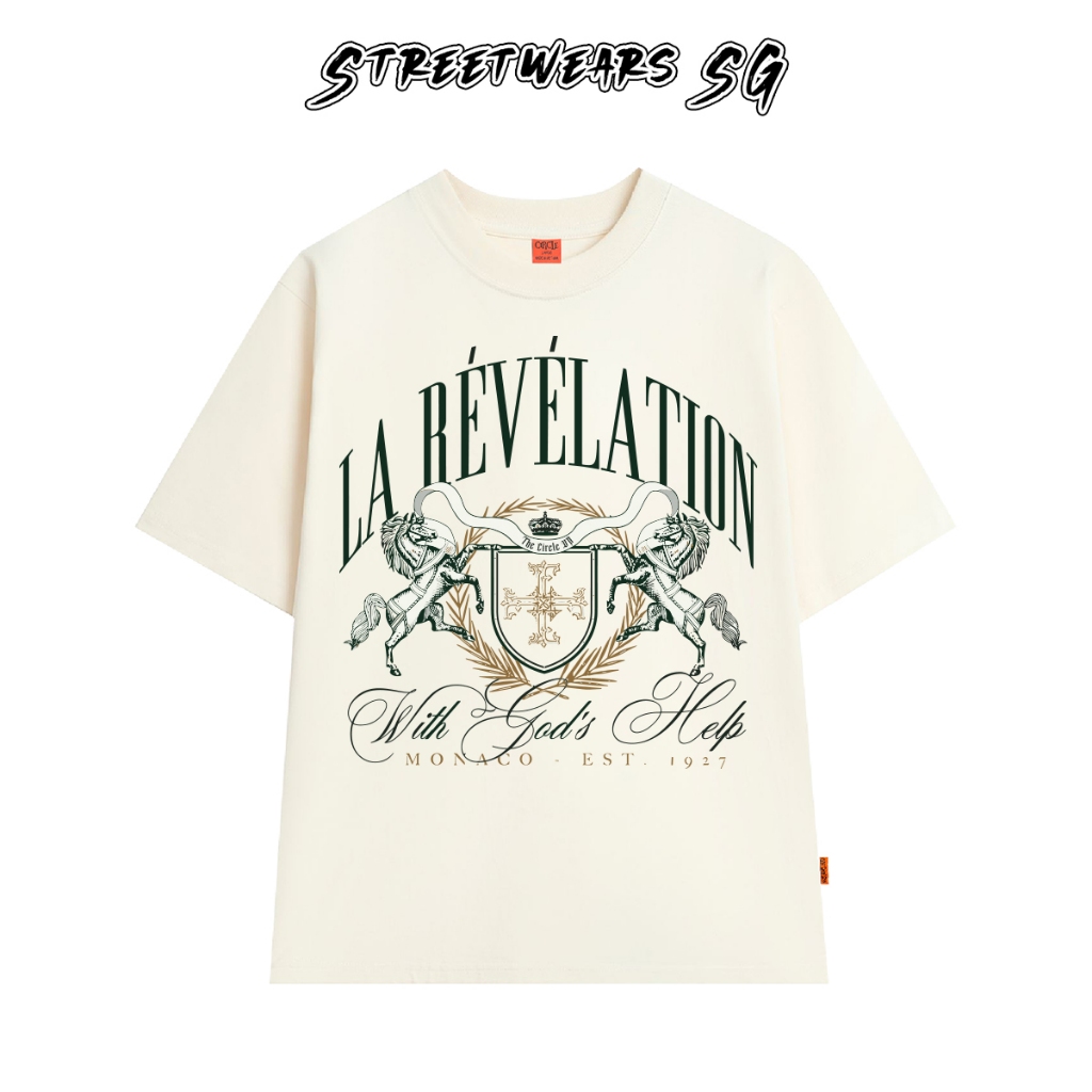 Áo Thun In Circle La Révélation Crest Monaco Cotton Cao Cấp Form Rộng - Streetwears SG