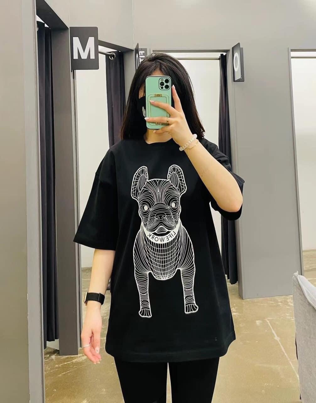 Áo thun Life Work - Life Work Face Dog Blue -  SWSG DOG 02