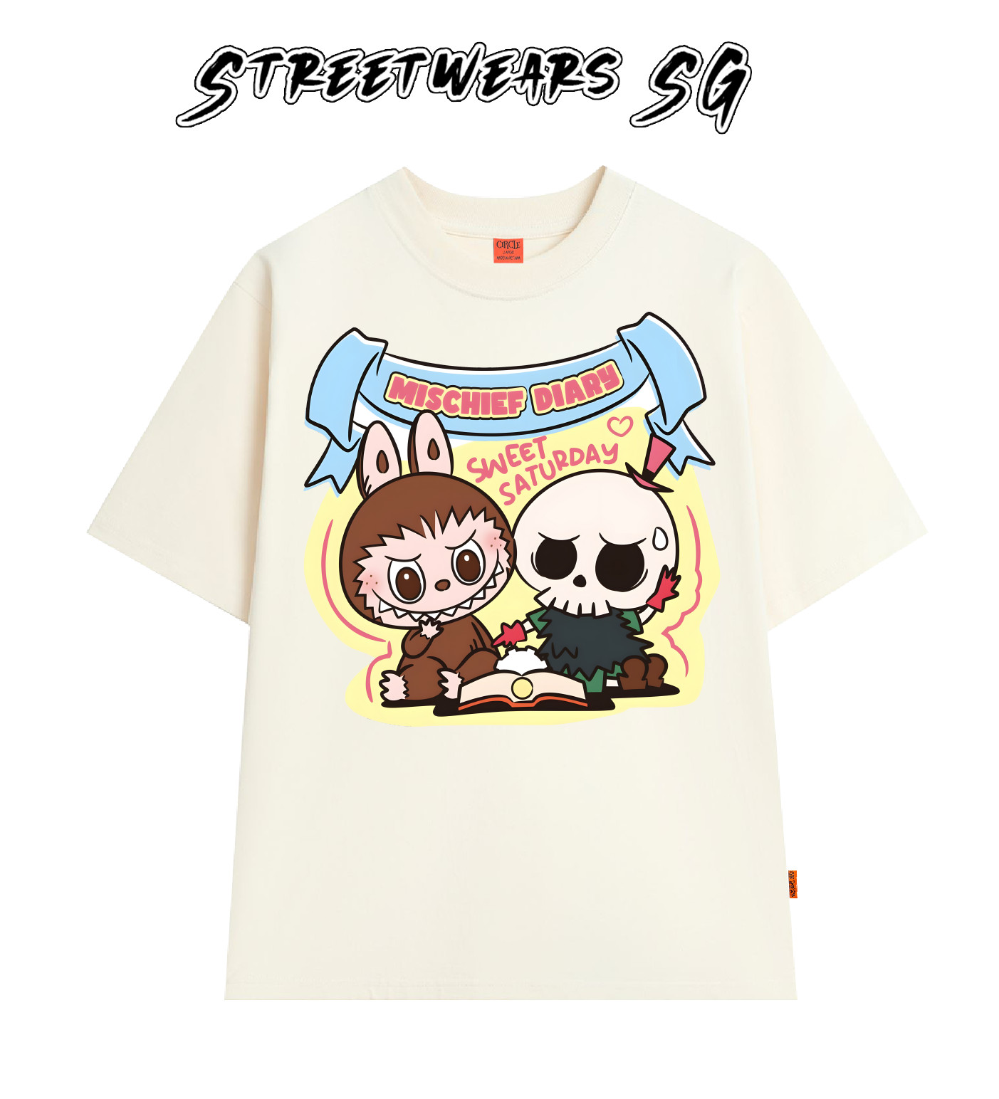 Áo thun LaBuBu Mischief Diary form rộng cao cấp - Streetwears SG - LBB-21