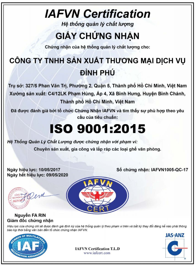 Chứng nhận ISO 9001-2015