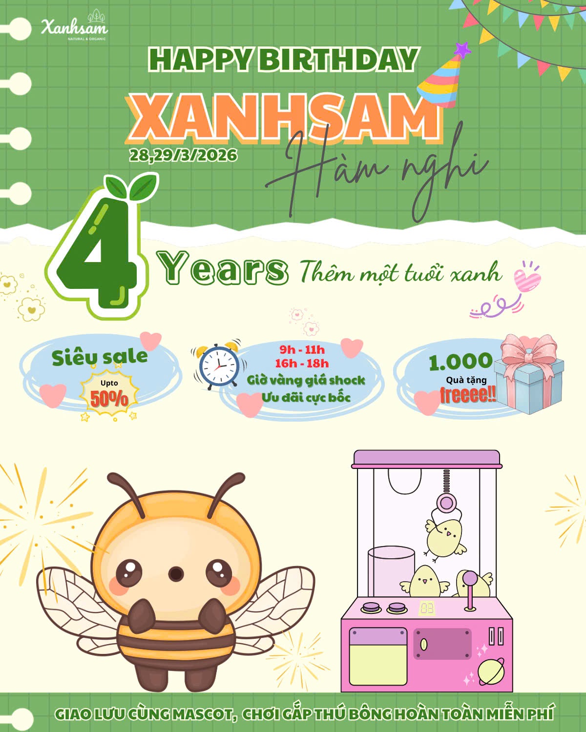 🎉 KỶ NIỆM 4 NĂM XANH SẪM – XANH THÊM MỘT TUỔI 🎉