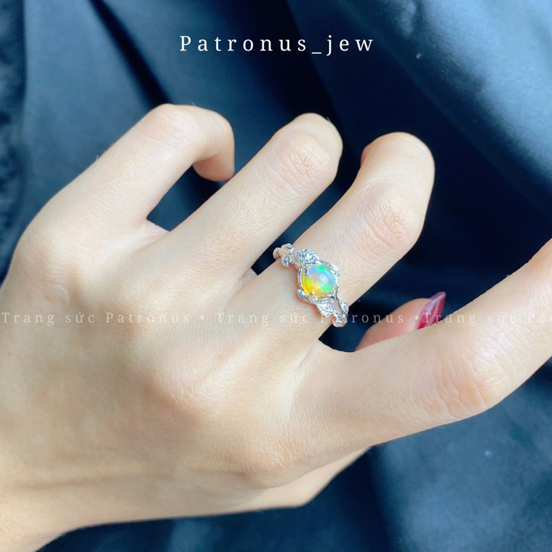 Nhẫn Opal Ethiopia Nguyệt Quế NOENQ23A Patronus