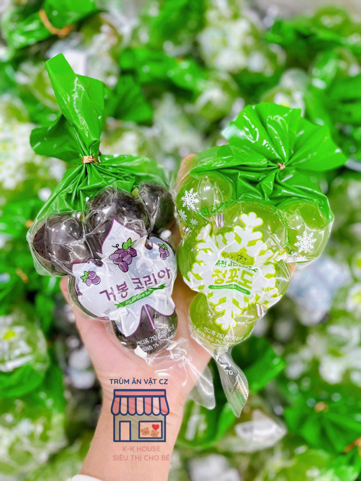 THẠCH NỔ NHO ĐEN KYOHO VÀ XANH OKCHEON - TÚI 7 VIÊN ( HSD :12/02/2025 ...