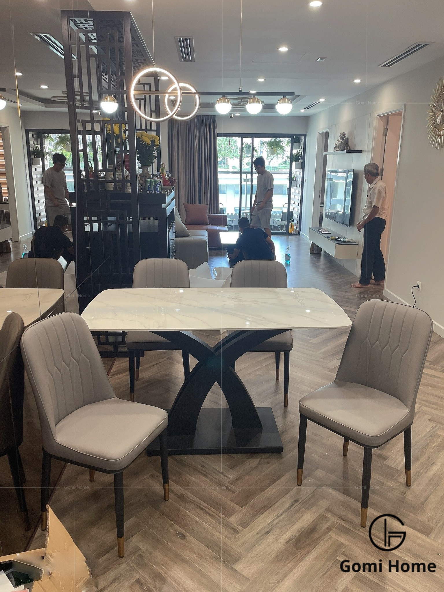 Bộ Bàn Ăn Chân Đan + 4 Ghế Monet