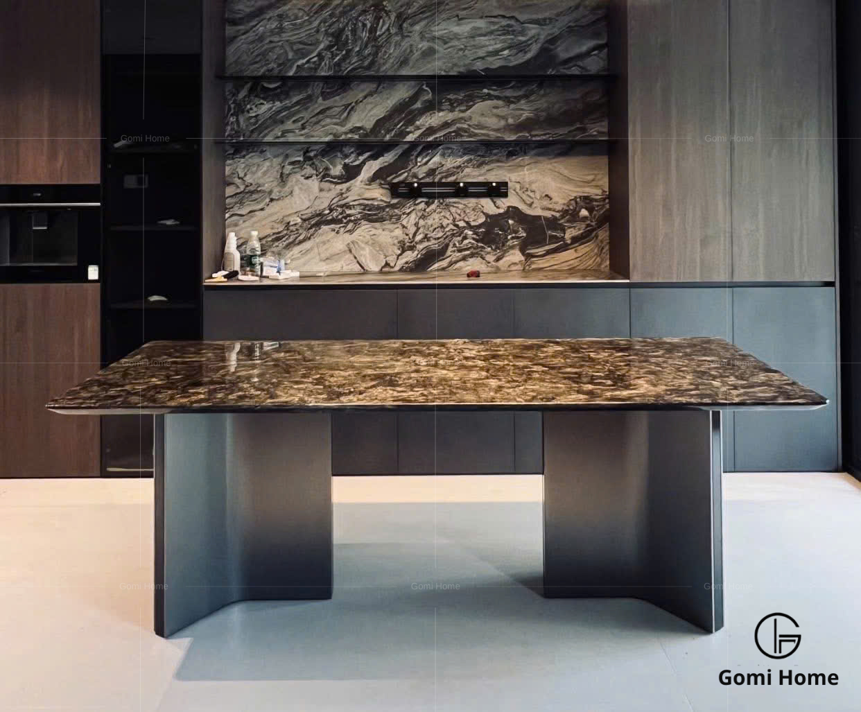 Bộ Bàn Ăn Chân Khế Xước ( Đá Siêu Tinh Thể )