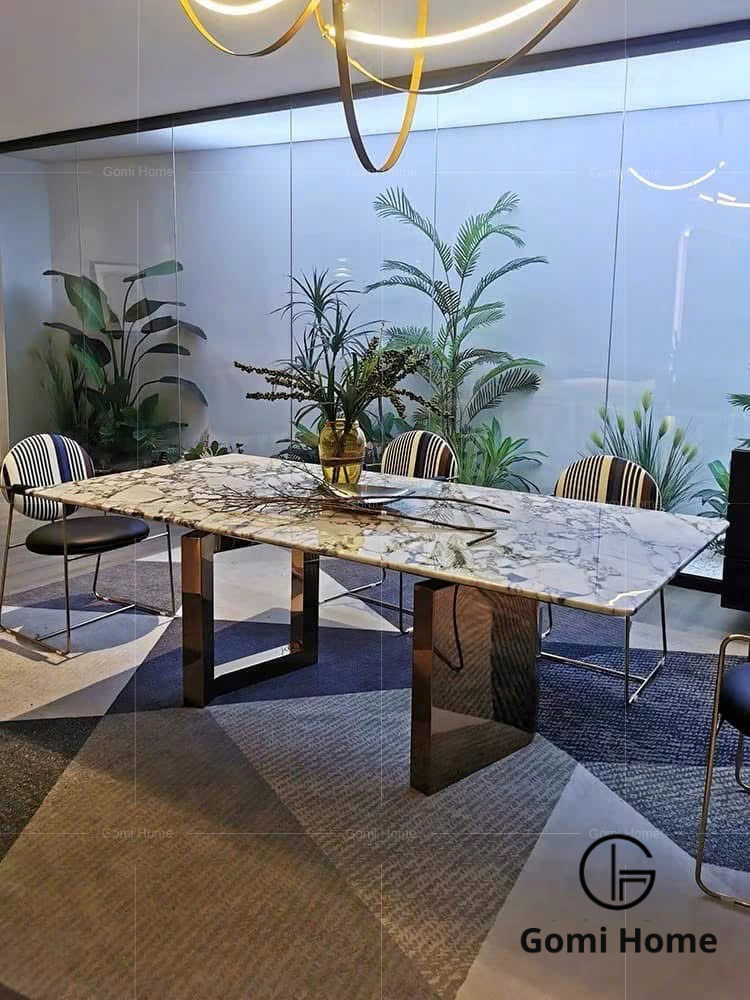 Bàn Ăn Chân Ponzo ( Đá Siêu Tinh Thể )