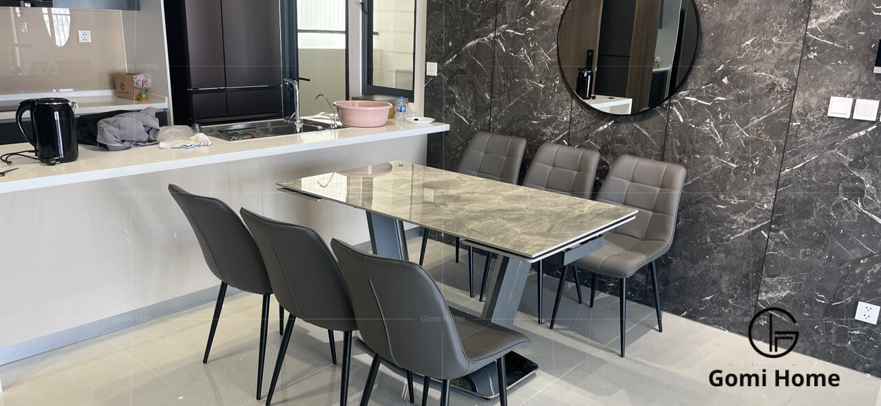 Bộ Bàn Ăn Thông Minh U Cao Cấp + 6 Ghế Camila