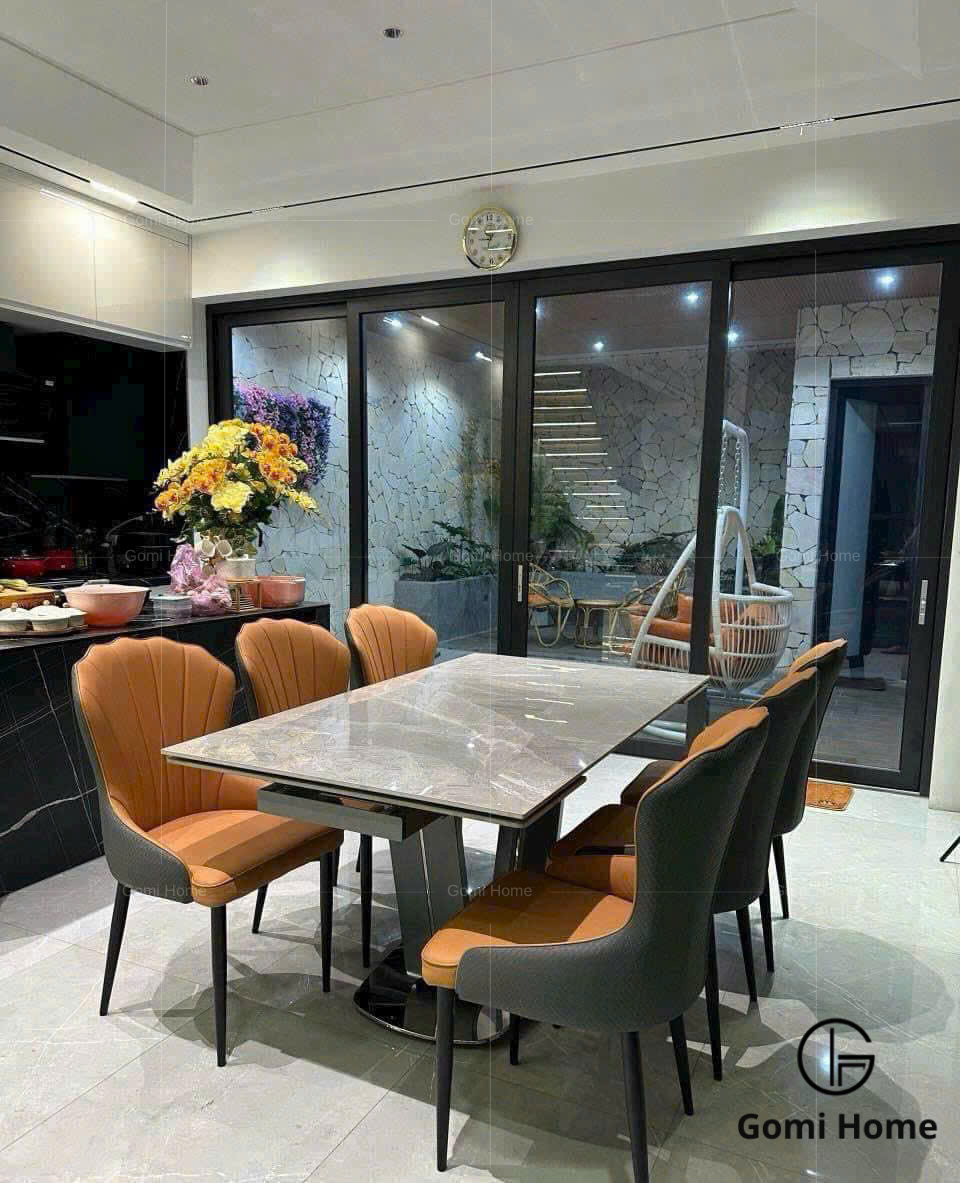 Bộ Bàn Ăn Thông Minh U Cao Cấp + 6 Ghế Hio