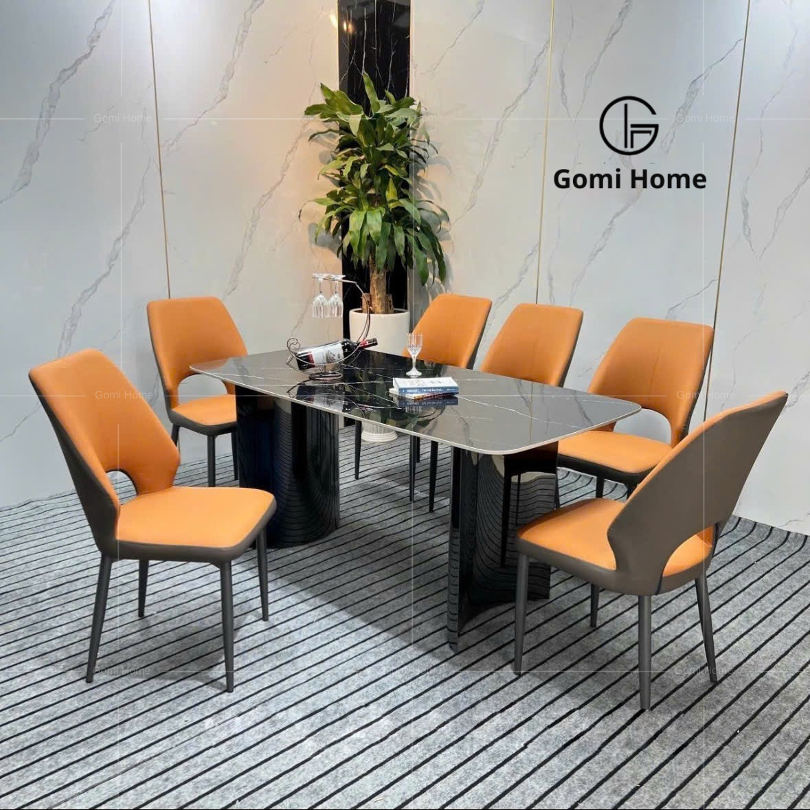 Bàn Ăn Chân Trăng Khuyết ( Đá Siêu Tinh Thể )