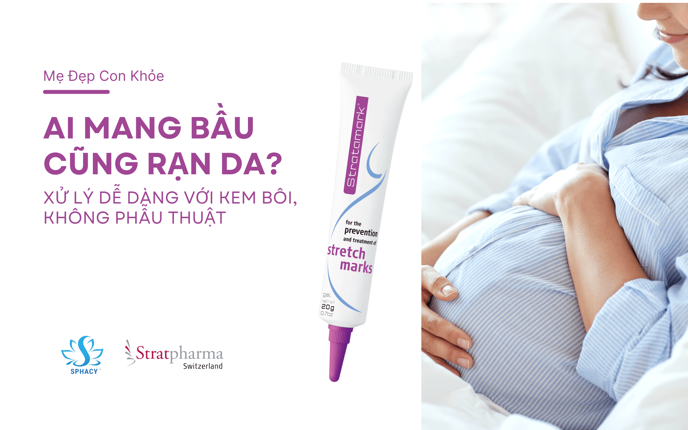 CÓ PHẢI AI MANG BẦU CŨNG BỊ RẠN DA? XỬ LÝ DỄ DÀNG VỚI KEM BÔI, KHÔNG PHẪU THUẬT