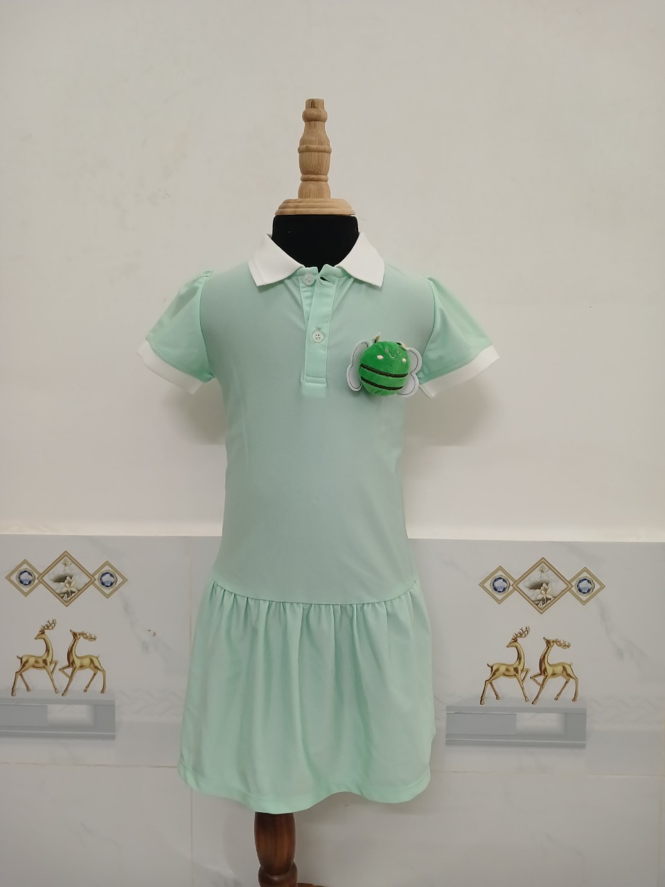 ĐẦM POLO BG PHỐI BO BEE XH MINT SỐ 2