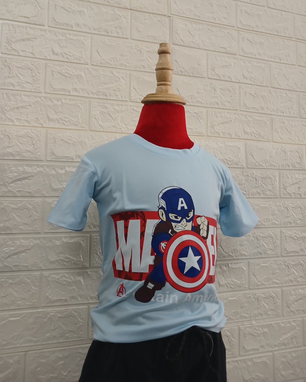 ÁO T-SHIRT UNISEX MARVEL XANH BIỂN