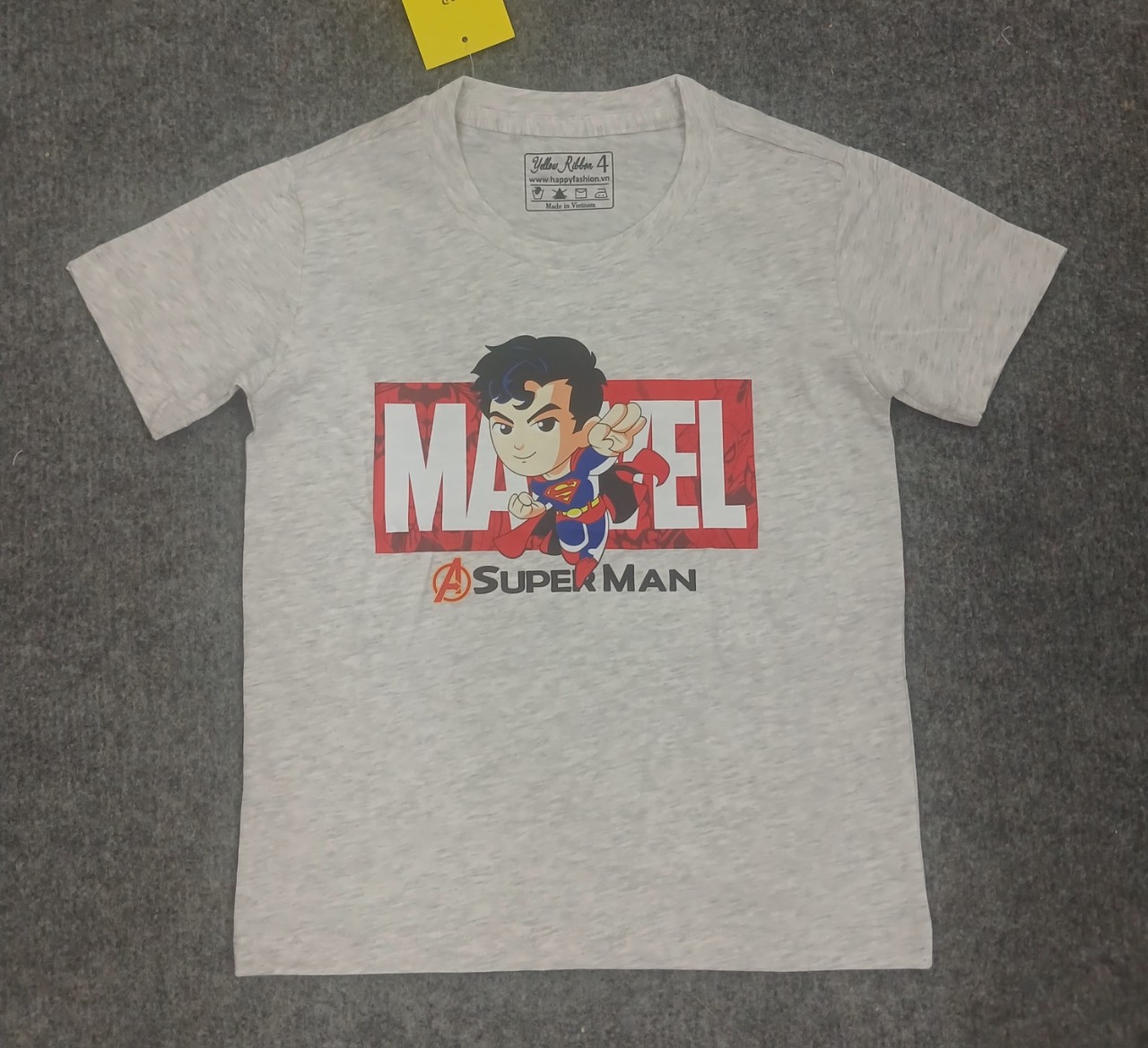 ÁO T-SHIRT BT MARVEL - XÁM TIÊU