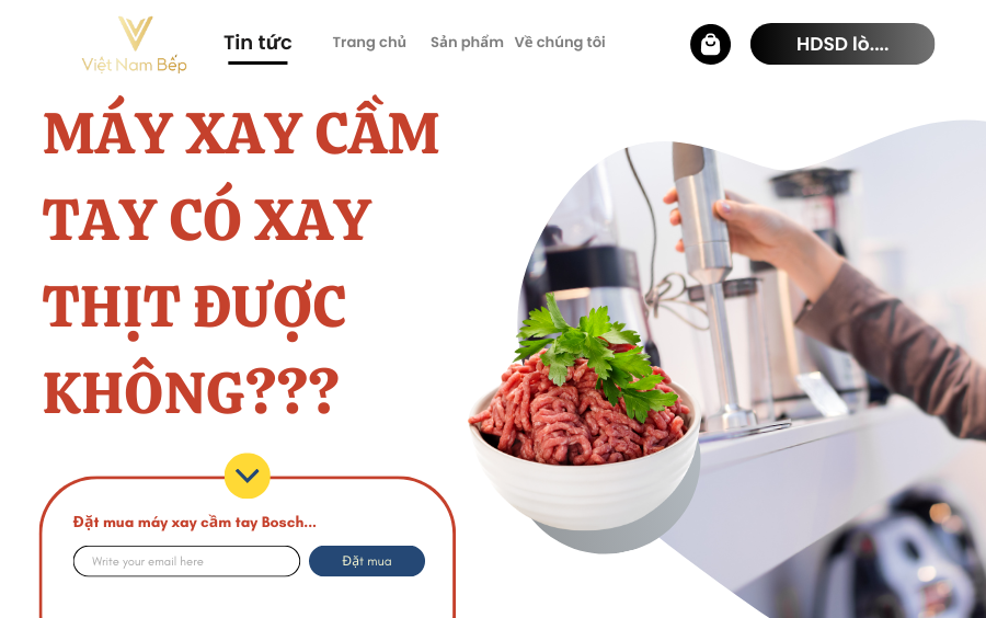Máy xay cầm tay có xay được thịt không?