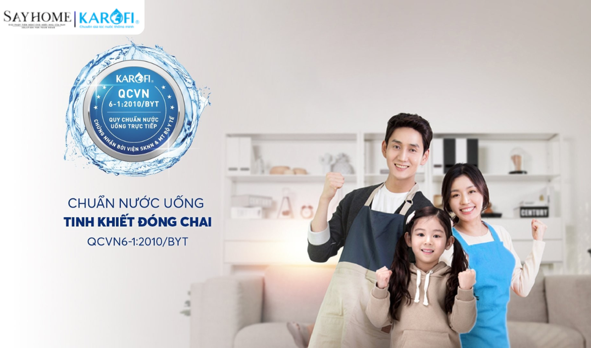 Máy lọc nước để gầm với 10 lõi lọc Karofi KAQ-U05 tại thành phố Hồ Chí Minh