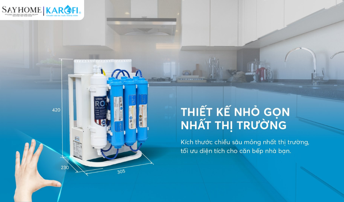 Máy lọc nước để gầm với 10 lõi lọc Karofi KAQ-U03 tại thành phố Hồ Chí Minh