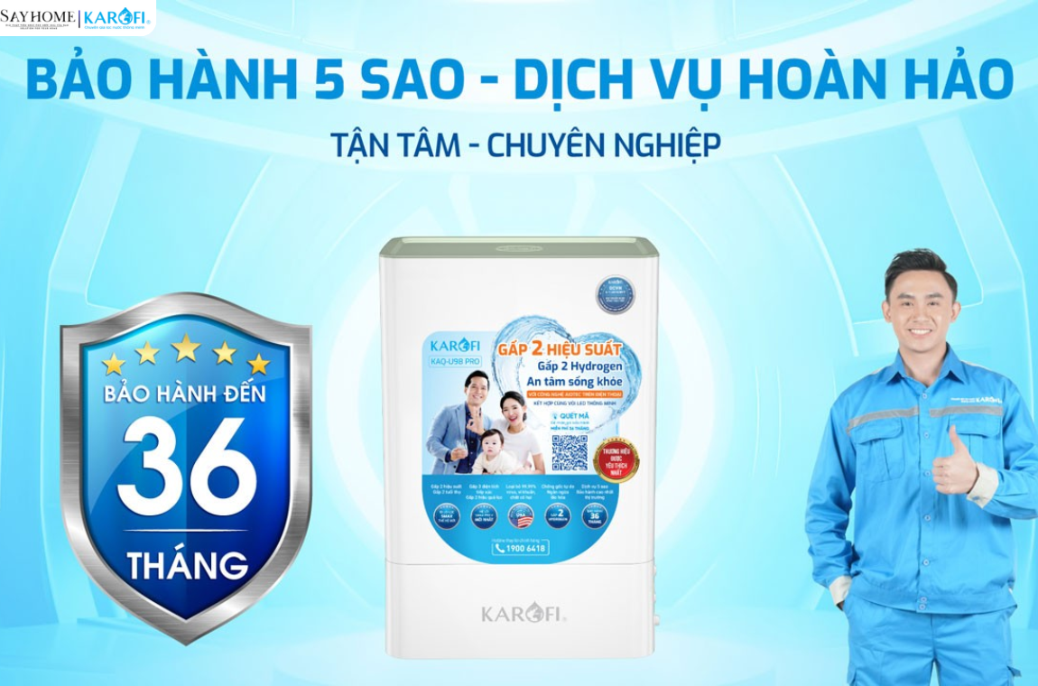 Máy lọc nước để gầm với 10 lõi lọc RO Karofi KAQ-U98 PRO tại thành phố Hồ Chí Minh